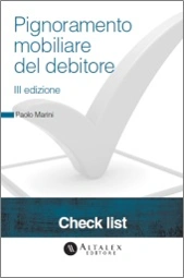 Checklist - Pignoramento mobiliare del debitore 