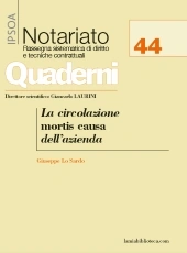 La circolazione mortis causa dell'azienda - Quaderno Notariato n. 1 