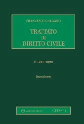 Trattato di diritto civile. Volume I 