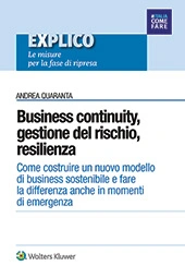 eBook - Business continuity,  gestione del rischio,  resilienza  
