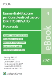 eBook - Esame di abilitazione per consulenti del lavoro - diritto privato  