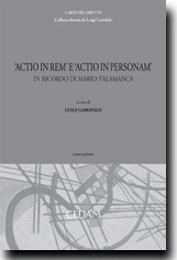 'Actio in rem' e 'actio in personam' - Tomo I 