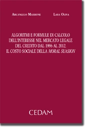 Algoritmi e formule di calcolo dell'interesse nel mercato legale del credito dal 1996 al 2012 