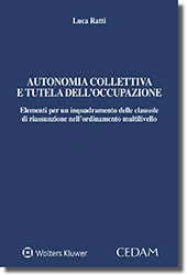 Autonomia collettiva e tutela dell'occupazione  