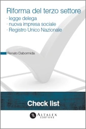 Check List - Riforma del terzo settore: legge delega - nuova impresa sociale - Registro Unico Nazionale 