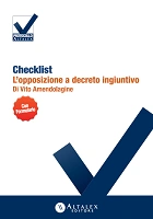 Checklist - L'opposizione a decreto ingiuntivo 