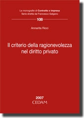 Il criterio della ragionevolezza nel diritto privato 