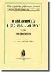La determinazione e la rilevazione del "valore creato" 