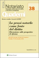 La prassi notarile come fonte del diritto 