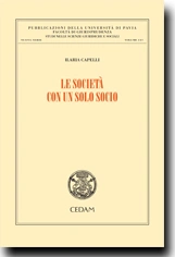 Le società con un solo socio 
