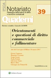 Orientamenti e questioni di diritto commerciale e fallimentare 