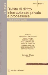 Rivista di diritto internazionale privato e processuale 