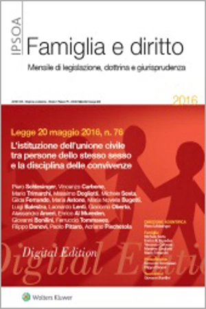 eBook - Legge 20 maggio 2016, n. 76. L'istituzione dell'unione civile tra persone dello stesso sesso e la disciplina delle convivenze 